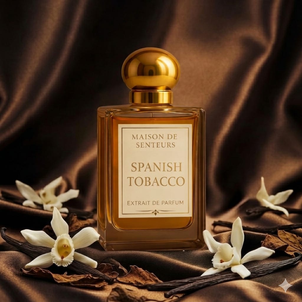 spanish tobacco perfume Extrait de Parfum leaving a long Spanish Tambakoo and Sapphire Chamada